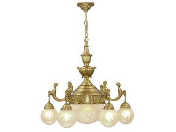 FORTUNA I - Handmade brass chandelier by Patinas Lighting - view 2